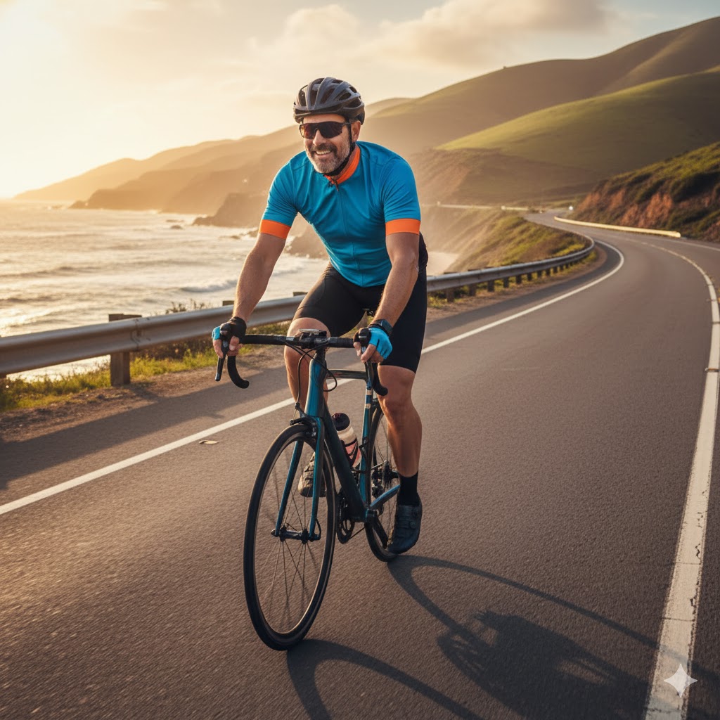 Active man maintaining healthy circulation and performance through diet and exercise.