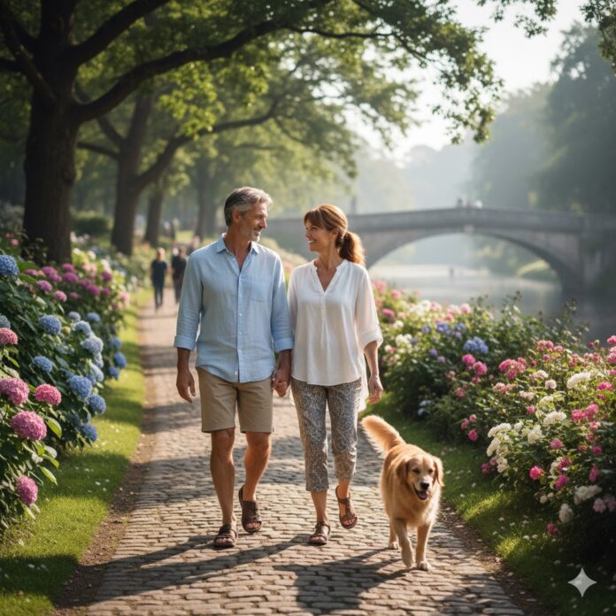 Happy middle-aged man regaining confidence after overcoming erectile dysfunction naturally.